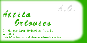 attila orlovics business card